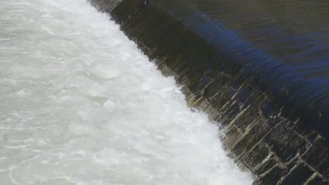 Water flowing rapidly on river cascade Video stock 150896759