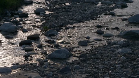 Water Flowing in a River Stock-Footage 97631517
