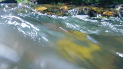 Water flowing in the river Video stock 258847827