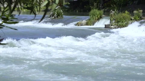 Water flowing into the river Video stock 278676274