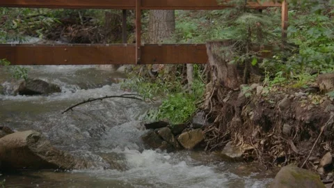 Water flowing in river Slow Mo Stock Footage 207942473