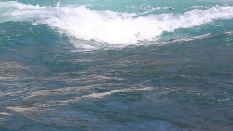 Water flowing in the river in spring Stock Footage 74654859