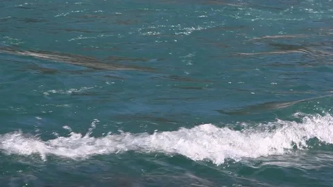 Water flowing in the river in spring Stock Footage 74655036