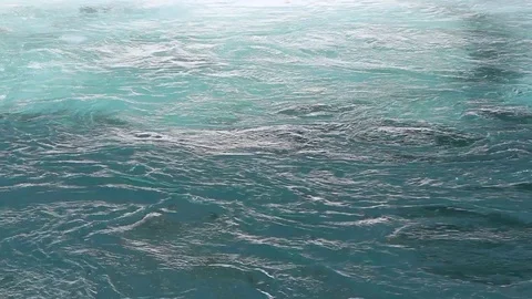 Water flowing in the river in spring Stock Footage 77259980