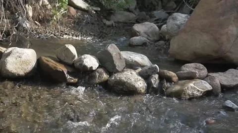 Water Flowing on Rocks Stock Footage 51706258