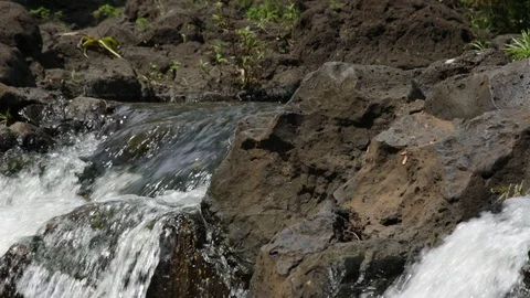 Water Flowing On Rocks Stock Footage 104829379
