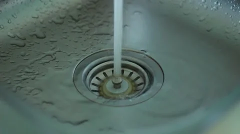 Water flowing in a sink 動画素材 63456070