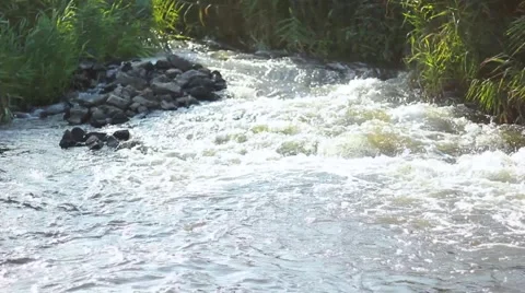 Water Flowing Splashing Stream Stock Footage 68293291