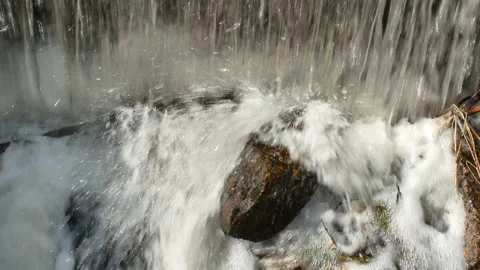 Water flowing on stone Stock-Footage 158797927