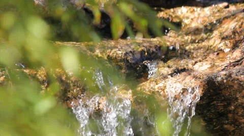 Water Flowing from a Stream 1 Stock Footage