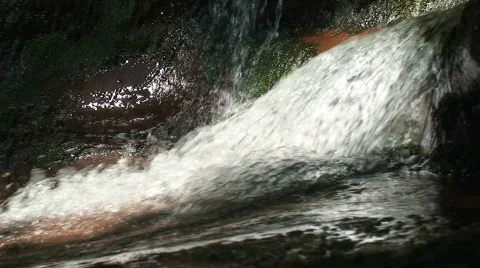Water Flowing from a Stream Stock Footage 212254