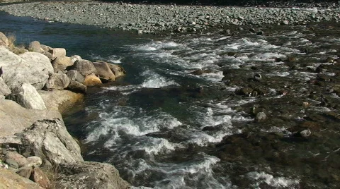 Water Flowing from a Stream Stock-Footage 245362
