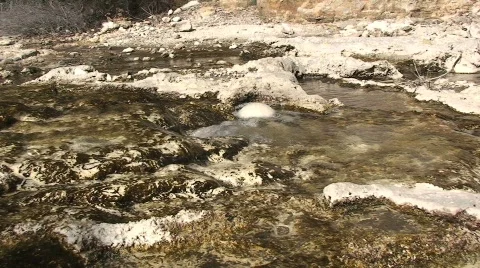 Water Flowing from a Stream Stock Footage 245435