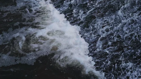 Water flowing through the dam Video stock 107333752