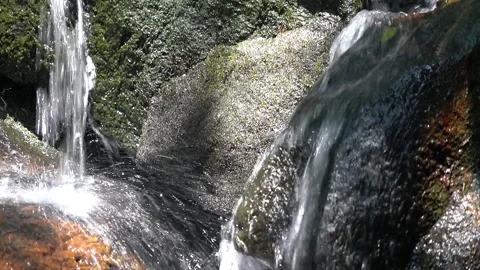 Water flowing through rocks 2  Stock Footage 264333846