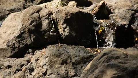 Water Flowing Through Rocks Stock Footage 104828717