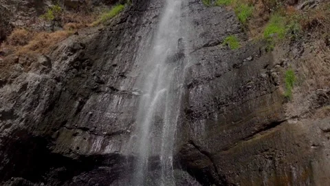 Water Flowing Through Waterfall Wall.  Stock Footage 293759594