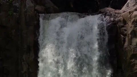 Water flowing from a waterfall Stock Footage 137121741