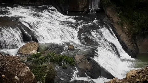 Water flowing at a wide river Stock Footage 101337134