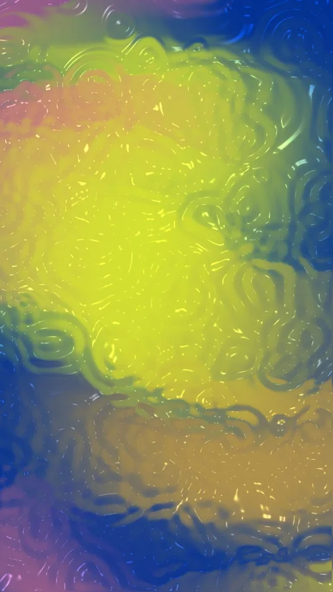 Water flows in an abstract digital image of yellow blue and pink fluid Stock Footage 310470116