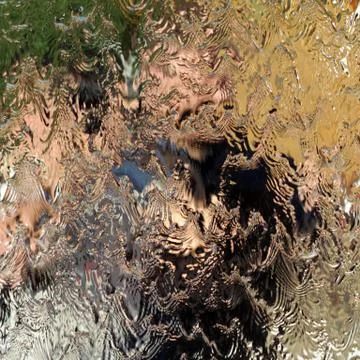 Water flows along the wall of the mirror, vertical abstract background, shiny Stock Photos
