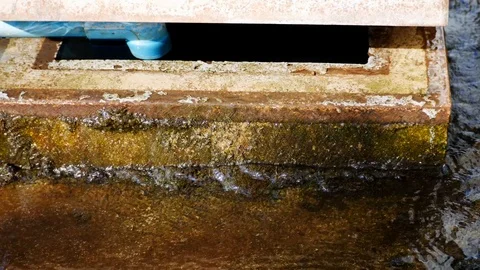 Water flows from the cracks of the pipe.3 Stock Footage 104203869