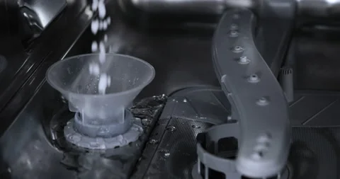 Water flows in the dishwasher Stock Footage 138641553