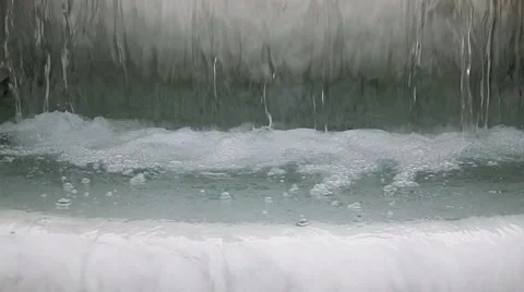 Water flows down the marble steps Stock Footage 65779456