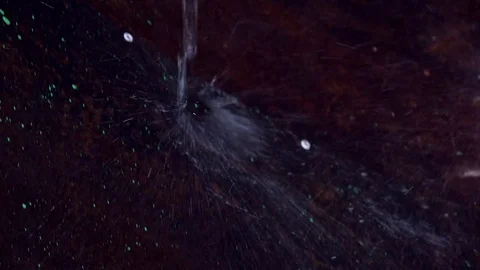 Water flows down the millstone 스톡 동영상 80039624