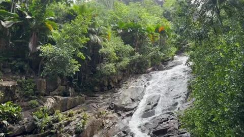 Water Flows Down The Rock Video stock 289481839