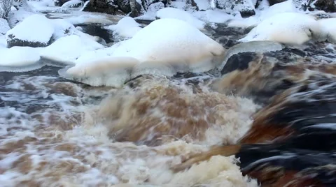 The water flows free Stock Footage 46273405
