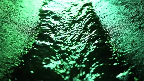 Water flows inside the pipe. Stock Footage 133128554