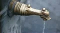 Water Flows Italian Bronze Metal Golden Design Fountain Scala Square Italy Milan HD Footage