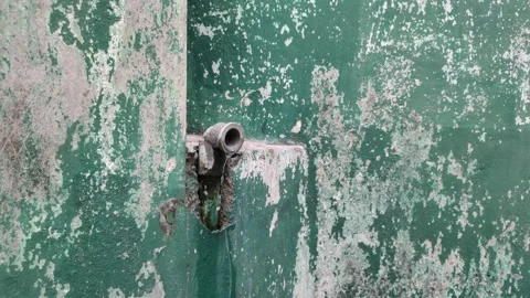 Water Flows Out of The End of The Pipe Stock Footage 316017670