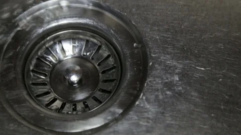Water flows out of the kitchen sink Stock Footage 82067363