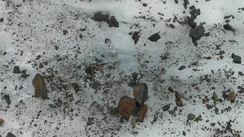 Water flows over a glacier Stock Footage 175343847