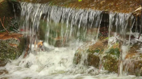 Water Flows Over Rocks 1 Stock Footage 37825711