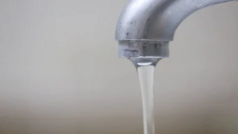 Water flows over the sink Stock Footage 102862891