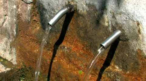 Water flows from the pipe Stock Footage 478292