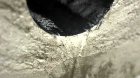 Water flows from the pipe Stock Footage 48675492