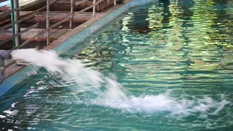 Water Flows from pipe Stockbeeldmateriaal 217679571