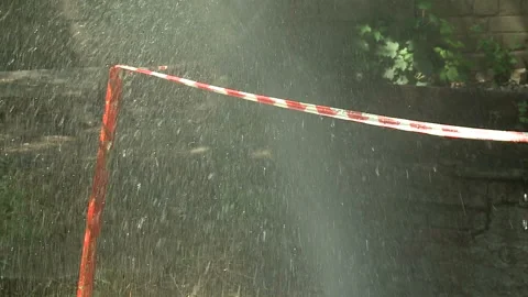 Water flows from a rusty water pipe. Water accident Stock Footage 136651395
