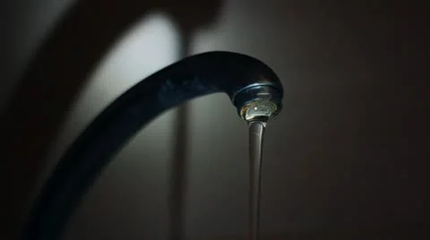 Water flows from the tap 010 Stock Footage 22322784