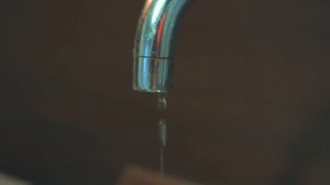 Water flows from the tap Stock Footage 90045951