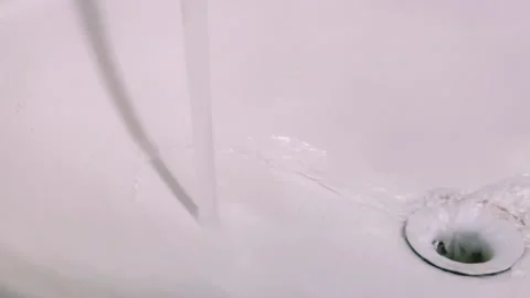 Water flows from the tap Stock-Footage 158742776