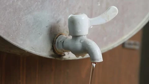 Water Flows From The Tap Stock Footage 257624020