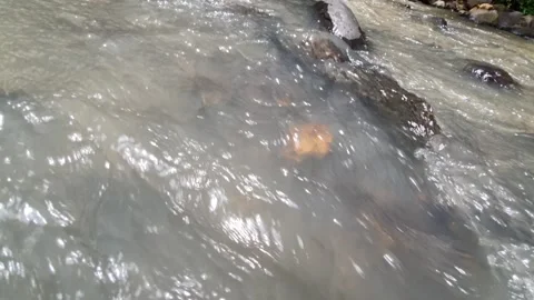 Water flows from top to bottom Stock Footage 303536813