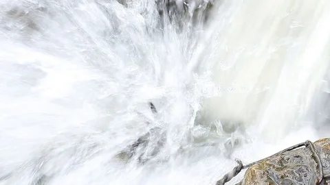Water flows under pressure at hydroelectric dams. Video stock 76505968