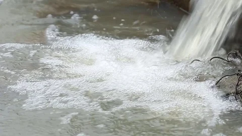 Water flows under pressure at hydroelectric dams. Stock Footage 76506686