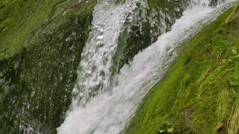 Water flows in a waterfall Stock Footage 172030166